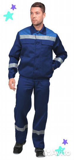 Костюм мастер люкс (куртка+П/комб) цв. Т-синий