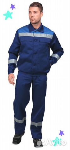 Костюм мастер люкс (куртка+П/комб) цв. Т-синий
