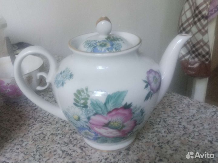 Чайник лфз СССР Букет цветов