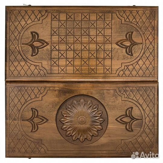 Нарды резные Солнечный лотос 62 х 64 см бук Армения 62572