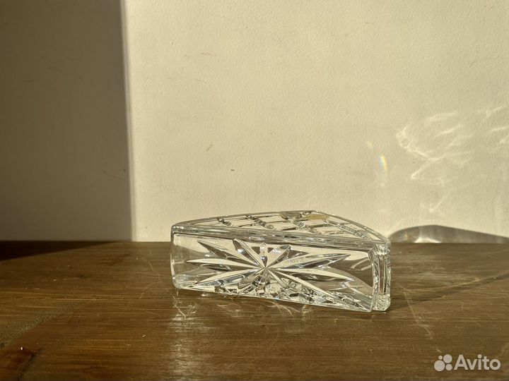 Хрустальная салфетница винтаж