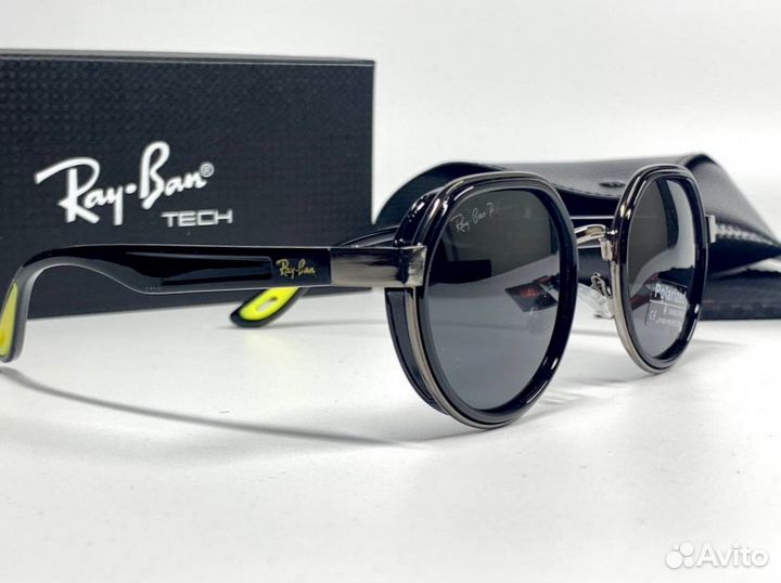 Очки Ray Ban Ferrari с желтыми вставками