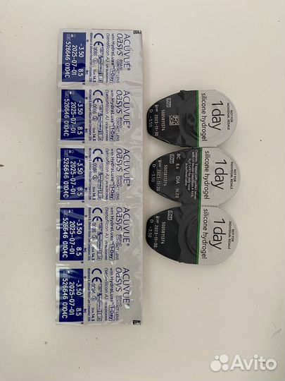 Линзы контактные однодневные -3,5