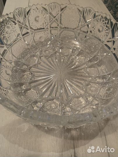 Хрустальная ваза чаша для фруктов