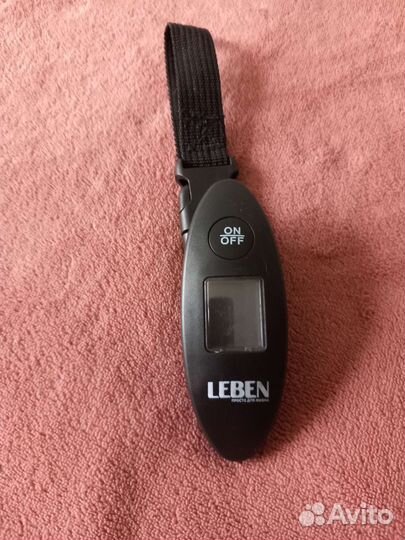 Весы для багажа электронные leben, до 40 кг