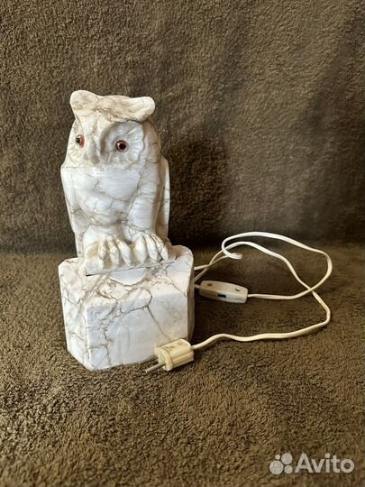 Светильник сова из мрамора СССР