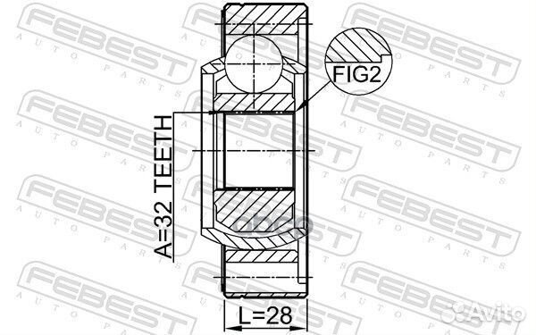 Шрус карданного вала 32x86 1911-E46SHA 1911-E46SHA