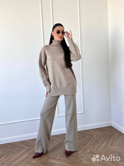 Шерстяной Брючный Костюм Корея 42/48