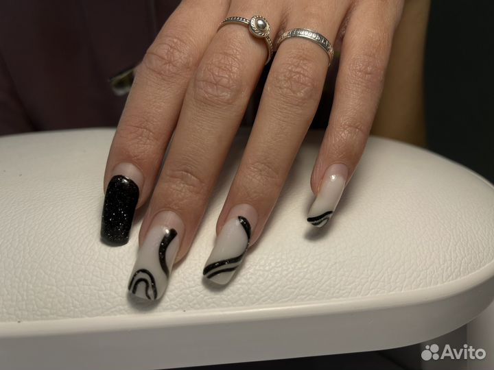 Маникюр наращивание ногтей