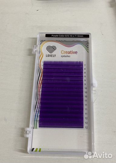 Ресницы для наращивания lovely фиолетовые