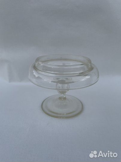 Ваза гладкiй хрусталь, для конфет, царизм