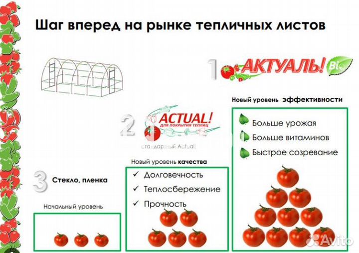 Поликарбонат Актуаль BIO прозрачный 2,10*6 м