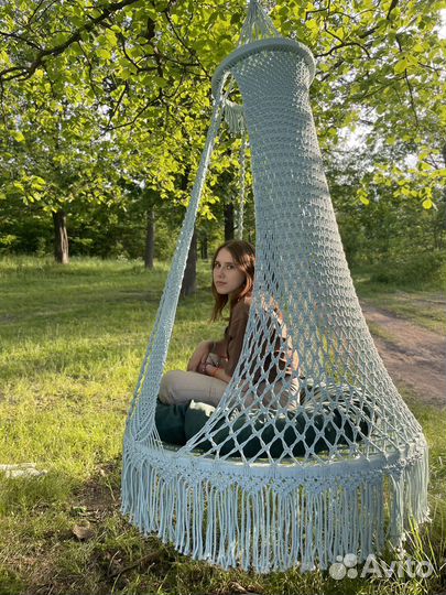 Садовые качели подвесные макраме