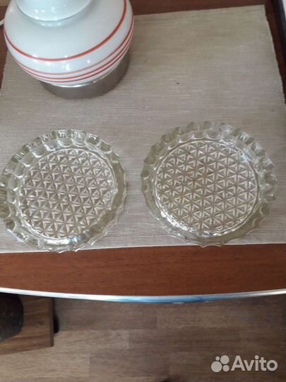 Пепельницы СССР стекло 2шт.Цена за шт