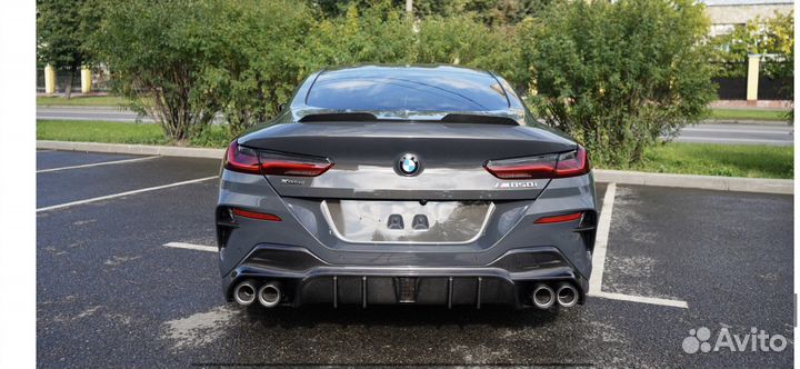 Задний диффузор карбон РФ на BMW 8 купе