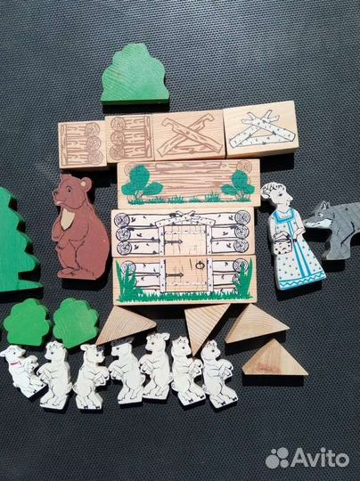 Деревянные игрушки к сказке 