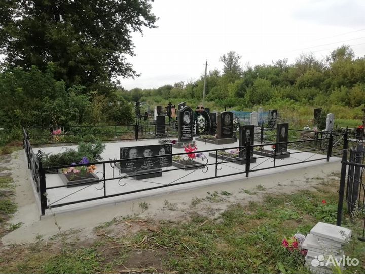 Памятники и надгробия. Установка. Укладка плитки