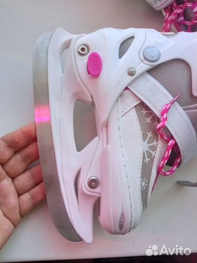 Коньки детские раздвижные размер 32-35