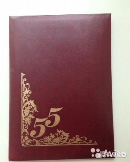 Поздравительная папка на 55 летие. Альбом