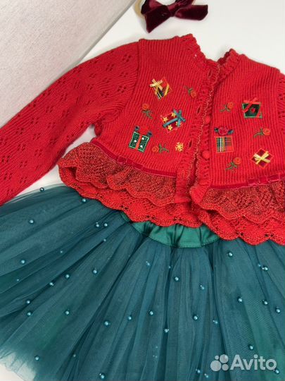 Новогодний кардиган 86-92