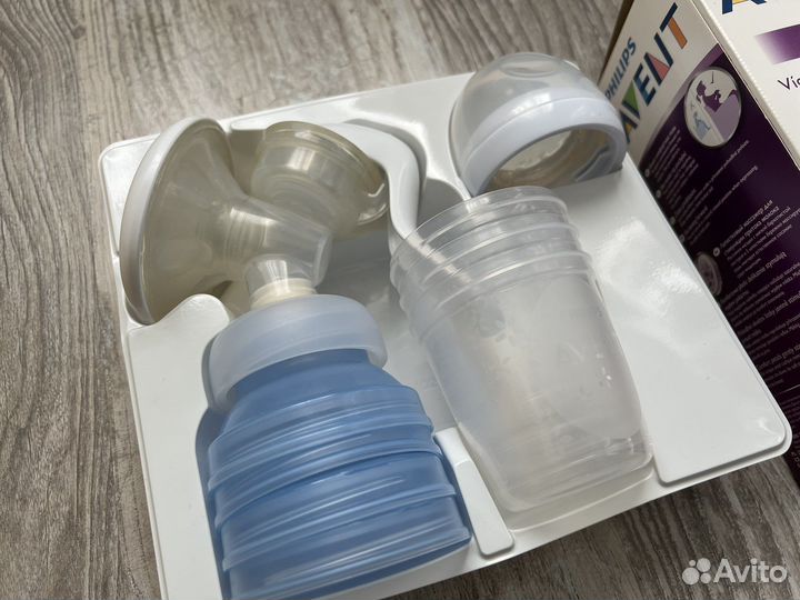 Молокоотсос ручной Avent + поильник
