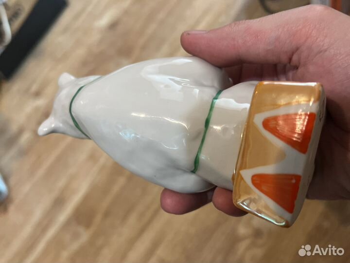 Мишка медведь с гармошкой статуэтка СССР