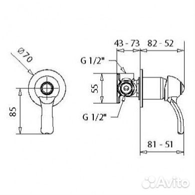 Смеситель для душа Migliore Lem 25870 бронза