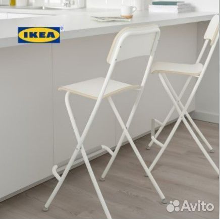 Барный стул IKEA Franklin со спинкой 63 см 2 цвета