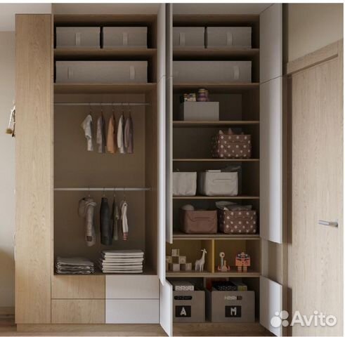 Шкаф в детскую комнату. Фурнитура Блюм