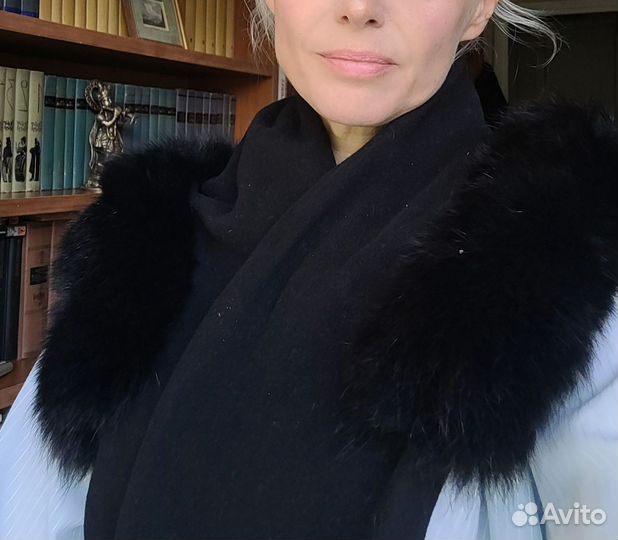 Пелерина/ шарф с мехом песца