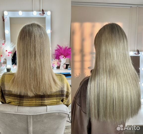 Наращивание натуральных и биопротеиновых волос