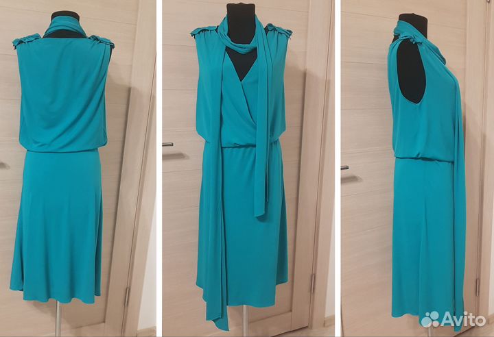 Бирюзовое платье Escada 44 46