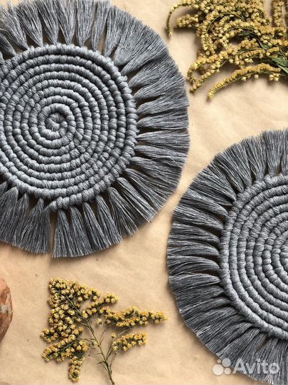 Подставка под горячее макраме