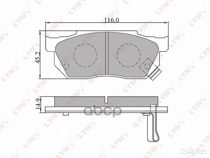 Колодки тормозные honda civic -95 передн. BD341