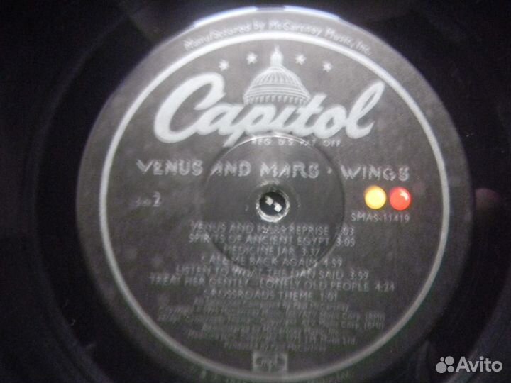 Wings Venus And Mars US. Capitol G/F 75 EX/EX