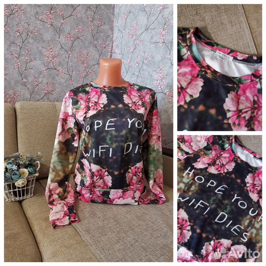 Лонгсливы, свитшот,джемпер с имитацией рубашки раз