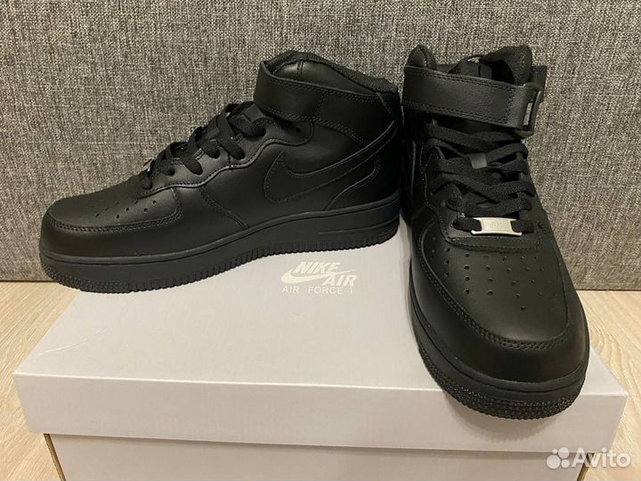 Nike air force 1 mid black оригинал