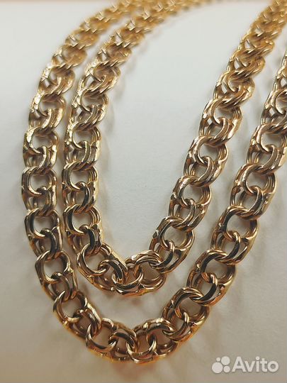 Золотая цепь бисмарк 52 см полновесная