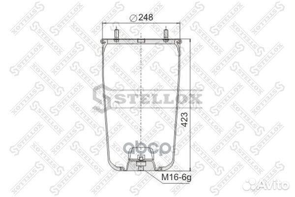 90-09400-SX пневмопод.без стак. 940MB h423 2шп
