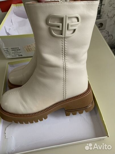 Ботинки кожаные 38р-р