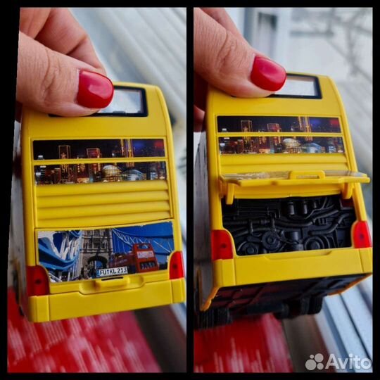 Игрушечный автобус с коробкой