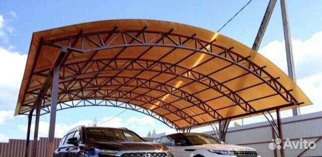 Навесы из поликарбоната, профлиста