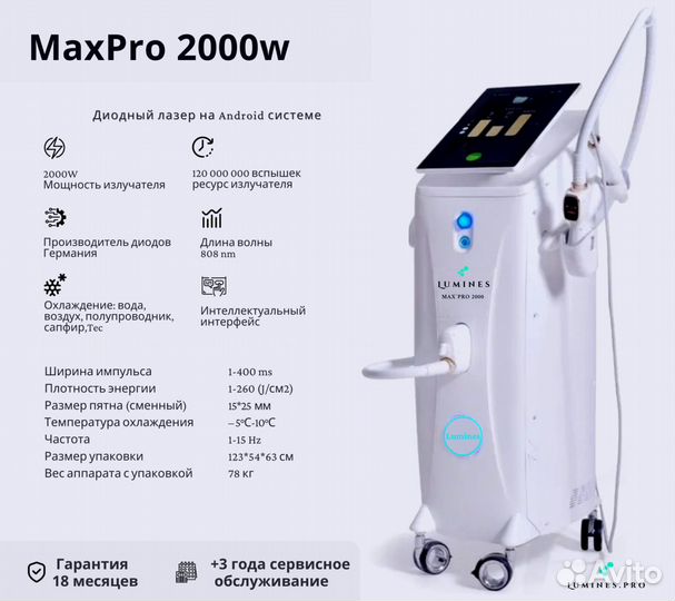 Диодный лазер Лю-Минес MaxPro 2000вт