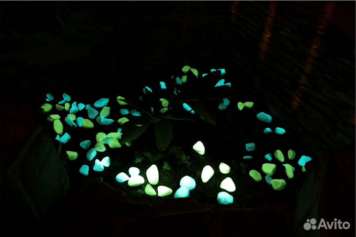 Светящиеся в темноте камни для сада 1кг