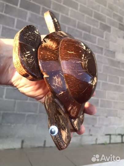 Деревянная декоративная черепаха