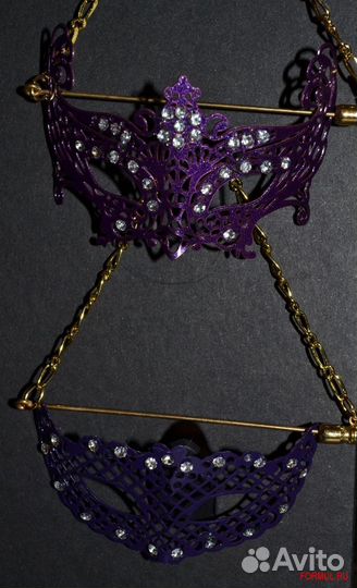 202005 Маска La gioia Spilla metallo con strass