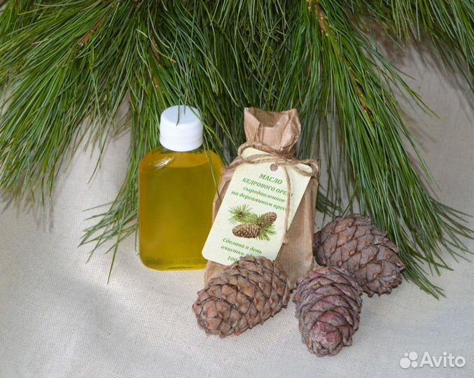 Масло и жмых кедрового ореха свежевыжатые