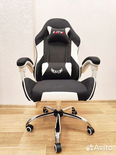 Игровое кресло тканевое новое компьютерное