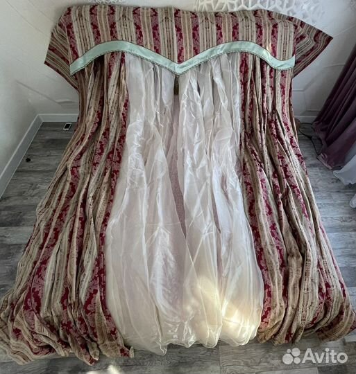 Новый комплект штор с тюлем и ламбрекеном