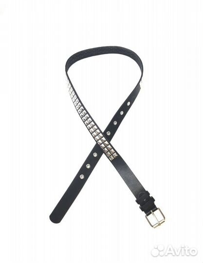 Ремень с заклепками кожаный